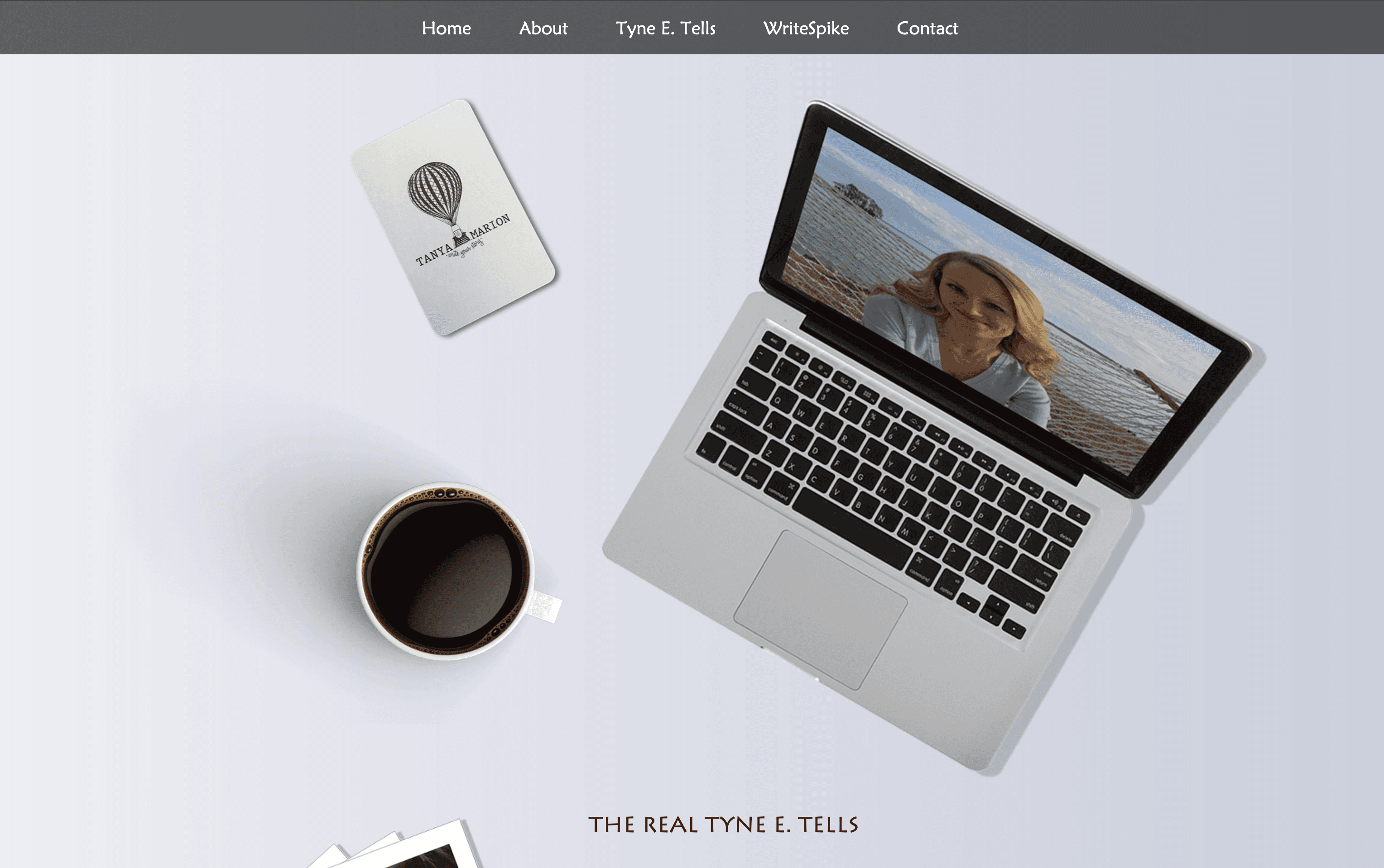Portfolio website for a writer